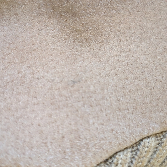 A.M.I. leather jacket with knit sleeves brown jacket, size PM - Picture 9 of 10